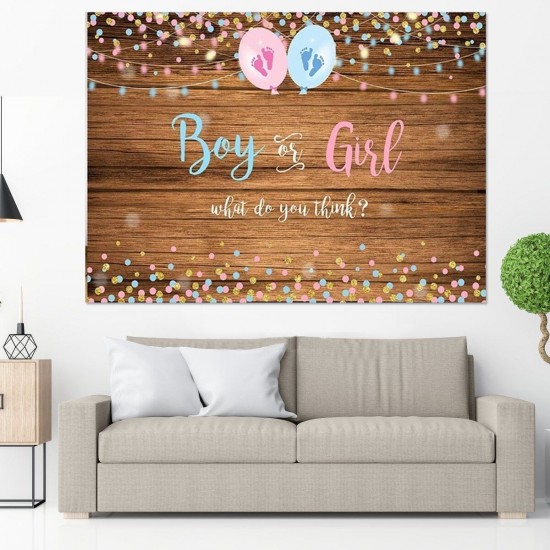 150x100CM 210x150CM 250x180CM Spray Painted Vinyl Boy Girl Gender Reveal Photography Backdrop Party Background Decoration