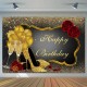 150x100CM 220x150CM 250x180CM Spray Painted Vinyl Gold Balloon Glass Rose Photography Backdrop Background Cloth