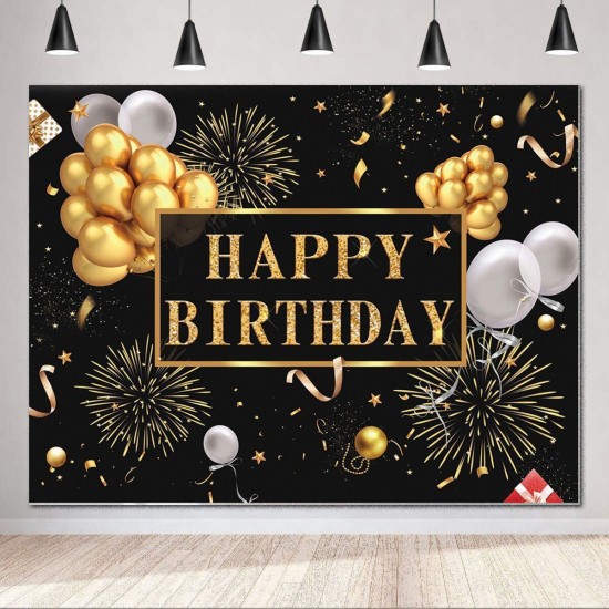150x100CM 220x150CM 250x180CM Spray Painted Vinyl Golden Balloons Stars Photography Backdrop Background Birthday Party Decoration 150x100CM 220x150CM 250x180CM Spray Painted Vinyl Golden Balloons Stars Photography Backdrop Background Birthday Party Decoration