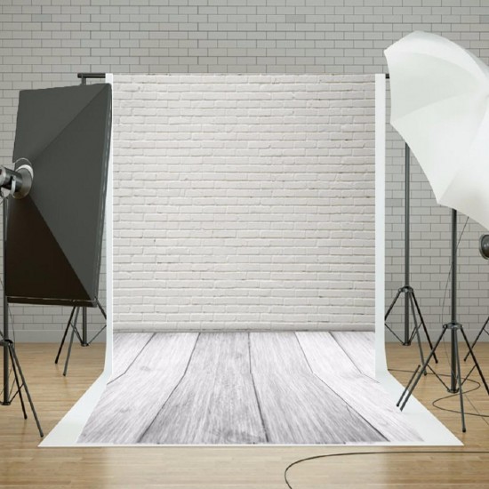 1.5X2.1m Photography Vinyl Background White Brick Wall Studio Backdrop