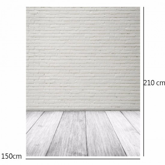 1.5X2.1m Photography Vinyl Background White Brick Wall Studio Backdrop