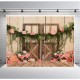 1.5x0.9m 2.1x1.5m 2.7x1.8m Flower Wooden Door Newborn Baby Party Photography Background Studio Photo Background Props