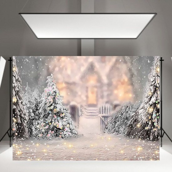 1.5x0.9m/2.2x1.5m/2.7x1.8m Christmas Photography Backdrops Snow Scene Background Cloth for Studio Photo Backdrop Prop