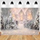 1.5x0.9m/2.2x1.5m/2.7x1.8m Christmas Photography Backdrops Snow Scene Background Cloth for Studio Photo Backdrop Prop