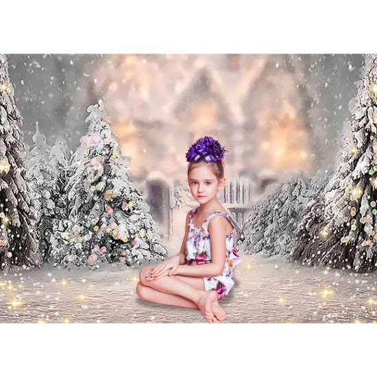 1.5x0.9m/2.2x1.5m/2.7x1.8m Christmas Photography Backdrops Snow Scene Background Cloth for Studio Photo Backdrop Prop