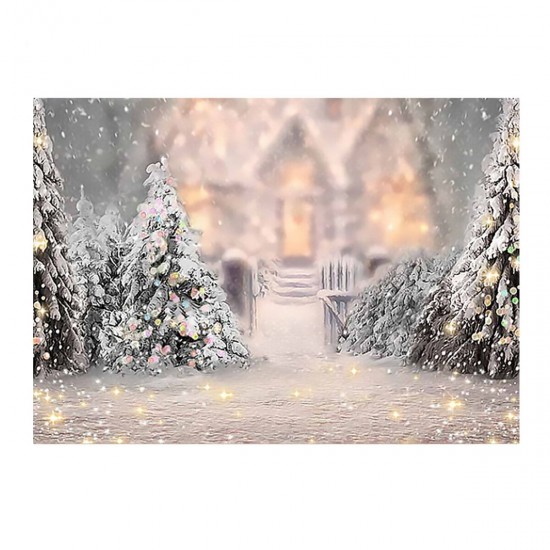1.5x0.9m/2.2x1.5m/2.7x1.8m Christmas Photography Backdrops Snow Scene Background Cloth for Studio Photo Backdrop Prop