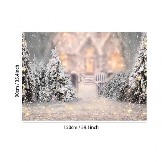 1.5x0.9m/2.2x1.5m/2.7x1.8m Christmas Photography Backdrops Snow Scene Background Cloth for Studio Photo Backdrop Prop