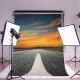 1.5x2.1M 7x5FT Asphalt Road Flaming Cloud Vinyl Studio Photography Photo Backdrop Background