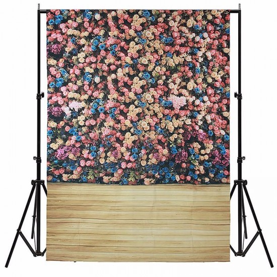 1.5x2.1m 5x7FT Beautiful Flower Wall Studio Vinyl Photography Backdrop Background