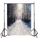 1.5x2.1m Christmas Forest Snow Background Vinyl Studio Backdrop 1.5x2.1m Christmas Forest Snow Background Vinyl Studio Backdrop