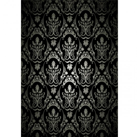 1.5x2.1m Photography Retro Damask Cloth Studio Props Background Vinyl Black 1.5x2.1m Photography Retro Damask Cloth Studio Props Background Vinyl Black