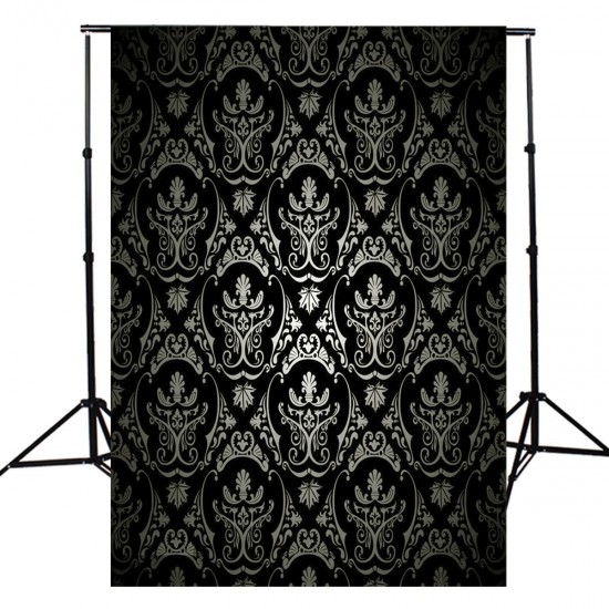 1.5x2.1m Photography Retro Damask Cloth Studio Props Background Vinyl Black 1.5x2.1m Photography Retro Damask Cloth Studio Props Background Vinyl Black