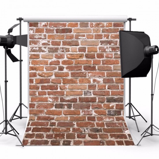 1.5x2.1m Photography Vinyl Background Worn Red Brick Wall Studio Backdrop