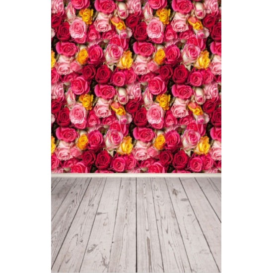 1.5x2.1m Vinyl Flower Wooden Floor Photography Backdrop Studio Photo Background Decoration