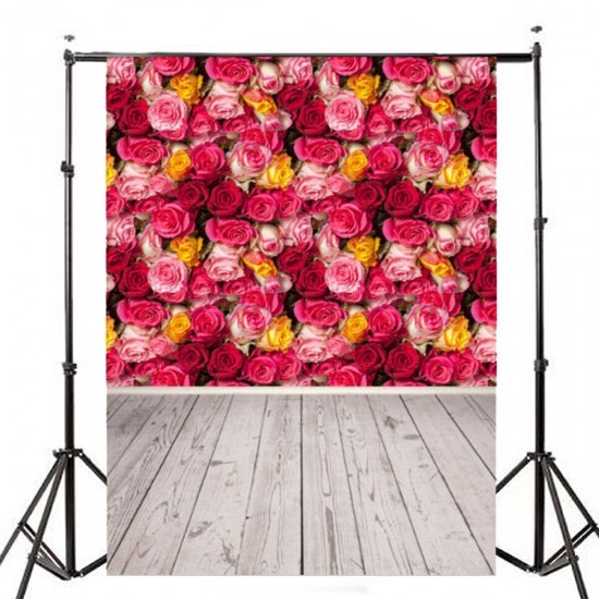 1.5x2.1m Vinyl Flower Wooden Floor Photography Backdrop Studio Photo Background Decoration