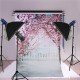 1x1.5M 3x5ft Silk Cotton Cherry Peach Flowers Vinyl Studio Photo Background Backdrop Props