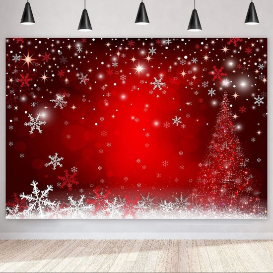 1x1.5m 1.5x2.2m 1.8x2.5m Christmas Red Photography Backdrop Winter Snowflake Background Cloth for Photo Studio Backdrops Decoration