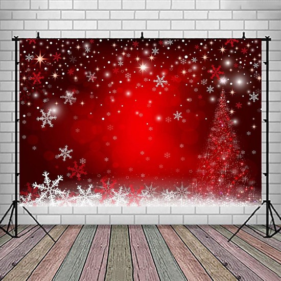 1x1.5m 1.5x2.2m 1.8x2.5m Christmas Red Photography Backdrop Winter Snowflake Background Cloth for Photo Studio Backdrops Decoration