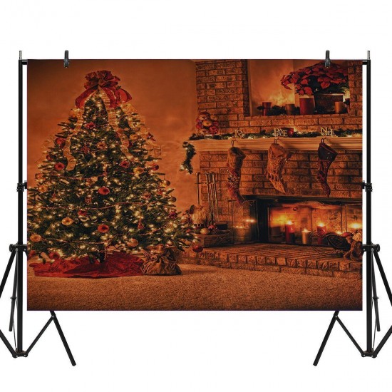 1x1.5m 1.5x2.2m 1.8x2.5m Christmas Tree Fireplace Socks Photography Backdrop Cloth for Photo Studio Backdrop Decoration Props 1x1.5m 1.5x2.2m 1.8x2.5m Christmas Tree Fireplace Socks Photography Backdrop Cloth for Photo Studio Backdrop Decoration Props