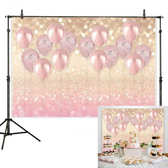 1x1.5m 1.5x2.2m 1.8x2.5m Vinyl Pink Balloon Photo Backdrops Photography Background Cloth Party Decoration