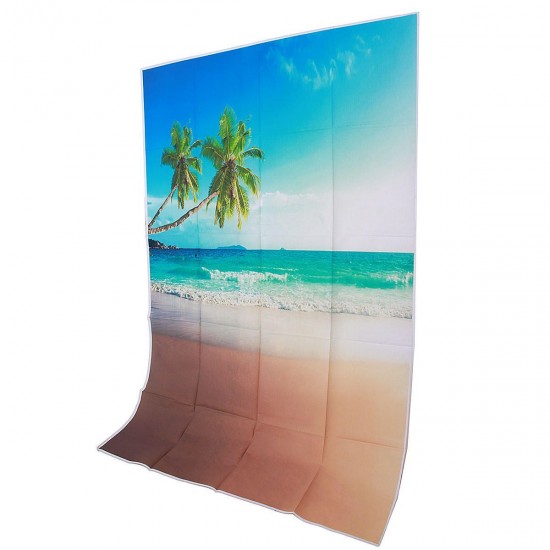 1x1.5m 3x5ft Coast Coconut Tree Vinyl Studio Photography Photo Backdrop Background