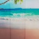 1x1.5m 3x5ft Coast Coconut Tree Vinyl Studio Photography Photo Backdrop Background