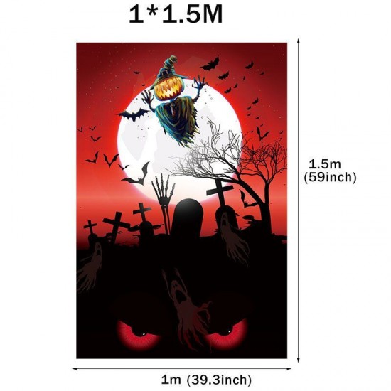 1x1.5m/1.5x2.1mHalloween Pattern Photography Background Photo Studio Background Cloth Backdrops Decoration Props 1x1.5m/1.5x2.1mHalloween Pattern Photography Background Photo Studio Background Cloth Backdrops Decoration Props