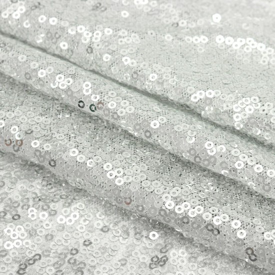 2 Panels 2FTX7FT Silver Shimmer Sequins Fabric Wedding Photography Backdrop