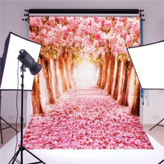 2 x 1.5m Beautiful Flower Street Studio Vinyl Photography Backdrop Photo Background