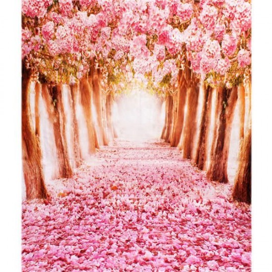 2 x 1.5m Beautiful Flower Street Studio Vinyl Photography Backdrop Photo Background