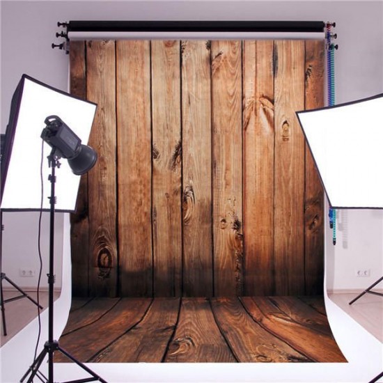 2.1 x 1.5m Wood Wall Floor Theme Scene Vinyl Studio Photography Backdrop Photo Background