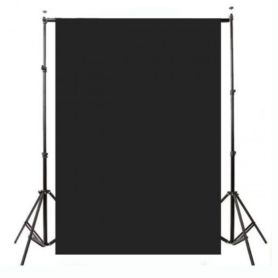 2.1x1.5m 5x7ft Plain Black Thin Vinyl Studio Backdrop Photography Prop Photo Background