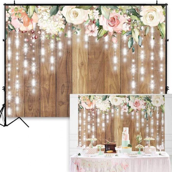 2.1x1.5m Durable Fabric Wooden Wall Party Backdrop Wedding Photography Background 2.1x1.5m Durable Fabric Wooden Wall Party Backdrop Wedding Photography Background