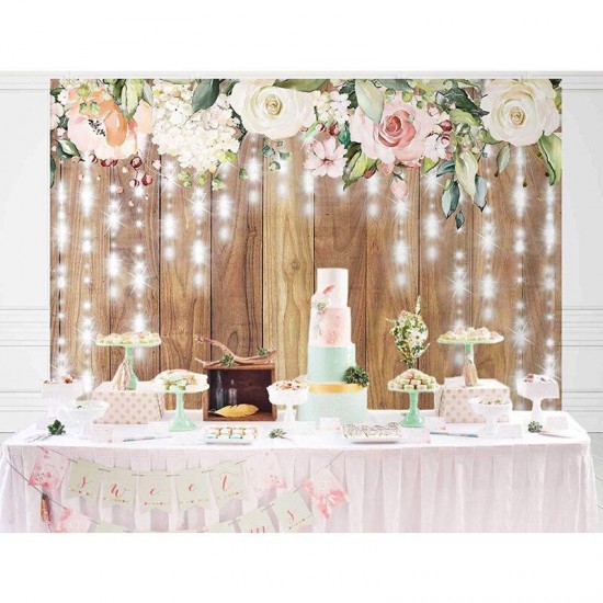 2.1x1.5m Durable Fabric Wooden Wall Party Backdrop Wedding Photography Background 2.1x1.5m Durable Fabric Wooden Wall Party Backdrop Wedding Photography Background