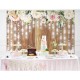 2.1x1.5m Durable Fabric Wooden Wall Party Backdrop Wedding Photography Background