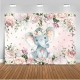 220x150cm 150x100C Girl Elephant Baby Shower Backdrop Vinyl Elephant Photography Background Photo Props