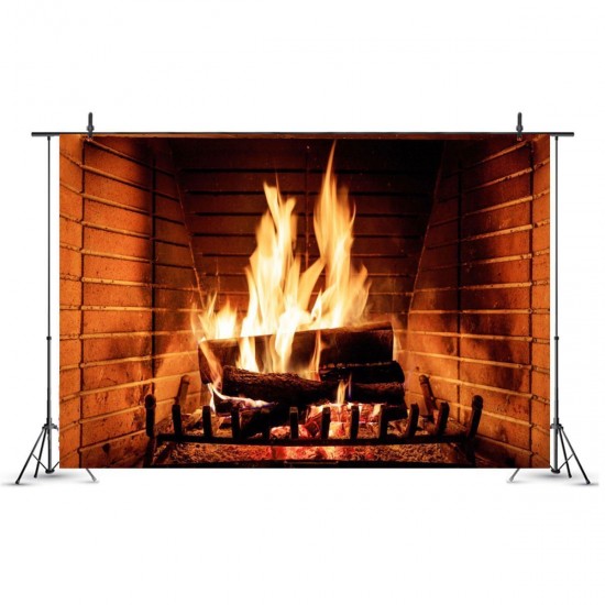 2x1FT 3x2FT Fireplace Fire Brick Photography Backdrop Background Studio Prop 2x1FT 3x2FT Fireplace Fire Brick Photography Backdrop Background Studio Prop