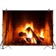2x1FT 3x2FT Fireplace Fire Wood Photography Backdrop Background Studio Prop