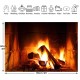 2x1ft 3x2ft E21008 Ethylene Propylene Hearth Flame Wood Block Decor Photography Backdrop Background Party Wallpaper