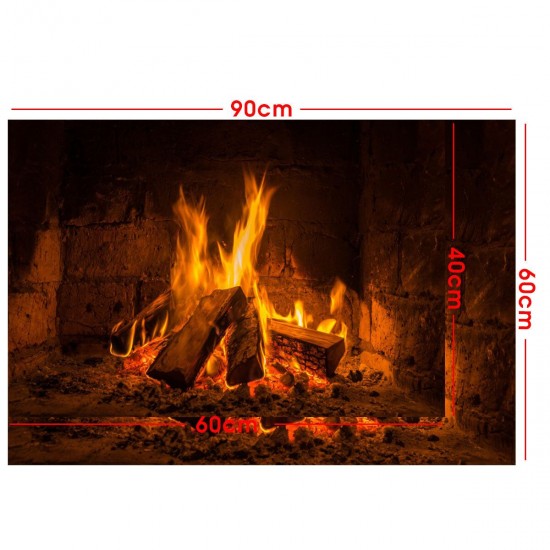 2x1ft 3x2ft E21008 Ethylene Propylene Hearth Flame Wood Block Decor Photography Backdrop Background Party Wallpaper