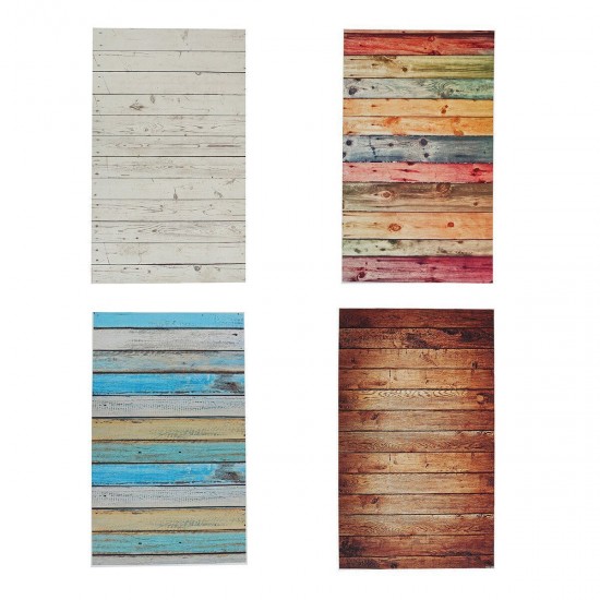 3 x 5ft Wood Wall Floor Vinyl Photography Backdrop Photo Background Studio