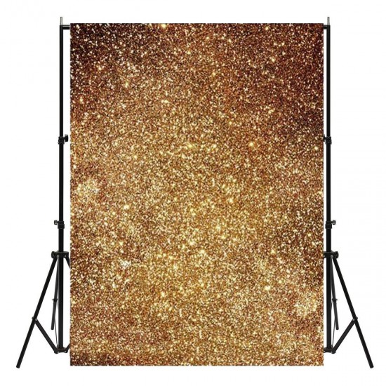 3X5ft Vinyl Golden Glitters Photography Background Backdrop Photo Studio Prop