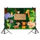 3x5FT 5x7FT 6x8FT Fun Jungle Animals Photography Backdrop Happy Birthday Photo Background Party Decoration 3x5FT 5x7FT 6x8FT Fun Jungle Animals Photography Backdrop Happy Birthday Photo Background Party Decoration
