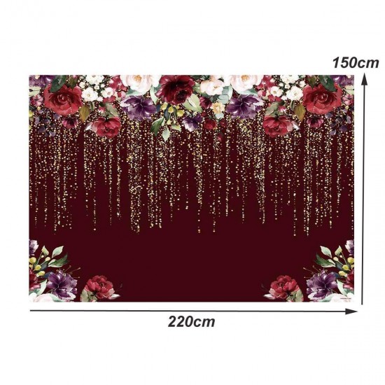 3x5FT 5x7FT Red Rose Flower Photography Background Backdrop Sutido Prop