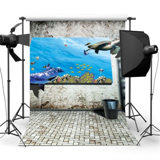 3x5FT 5x7FT Retro Wall Sea Poster Photography Backdrop Background Studio Prop