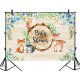 3x5FT 5x7FT Vinyl Baby Shower Deer Owl Photography Backdrop Background Studio Prop 3x5FT 5x7FT Vinyl Baby Shower Deer Owl Photography Backdrop Background Studio Prop