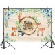 3x5FT 5x7FT Vinyl Baby Shower Deer Owl Photography Backdrop Background Studio Prop