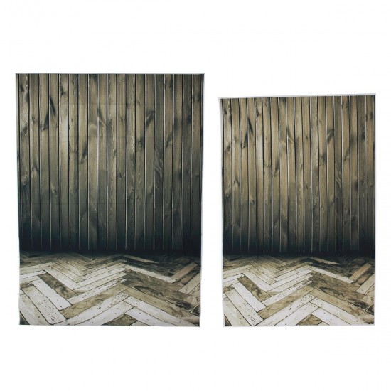 3x5FT 5x7FT Vinyl Dark Wood Wall Floor Photography Backdrop Background Studio Prop