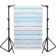 3x5FT Blue Wooden Wall Floor Photography Backdrop Studio Prop Background