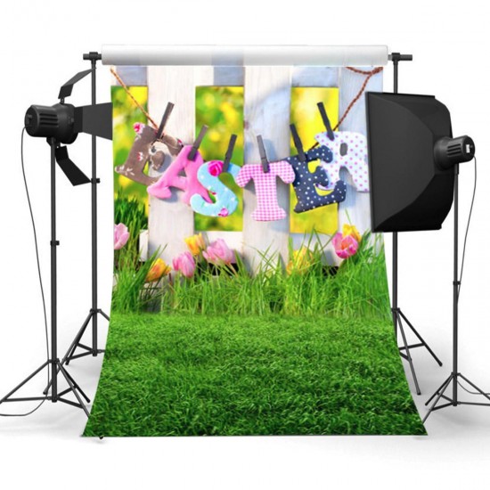 3x5FT Eater Grasses Flower Photoraphy Backdrop Background Studio Prop